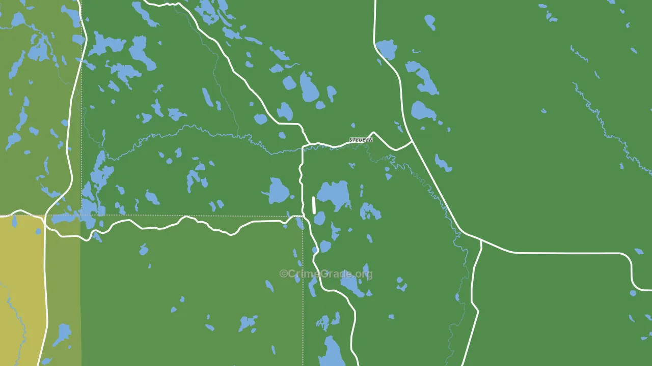 Steuben, MI Map of Vehicle Theft Rates