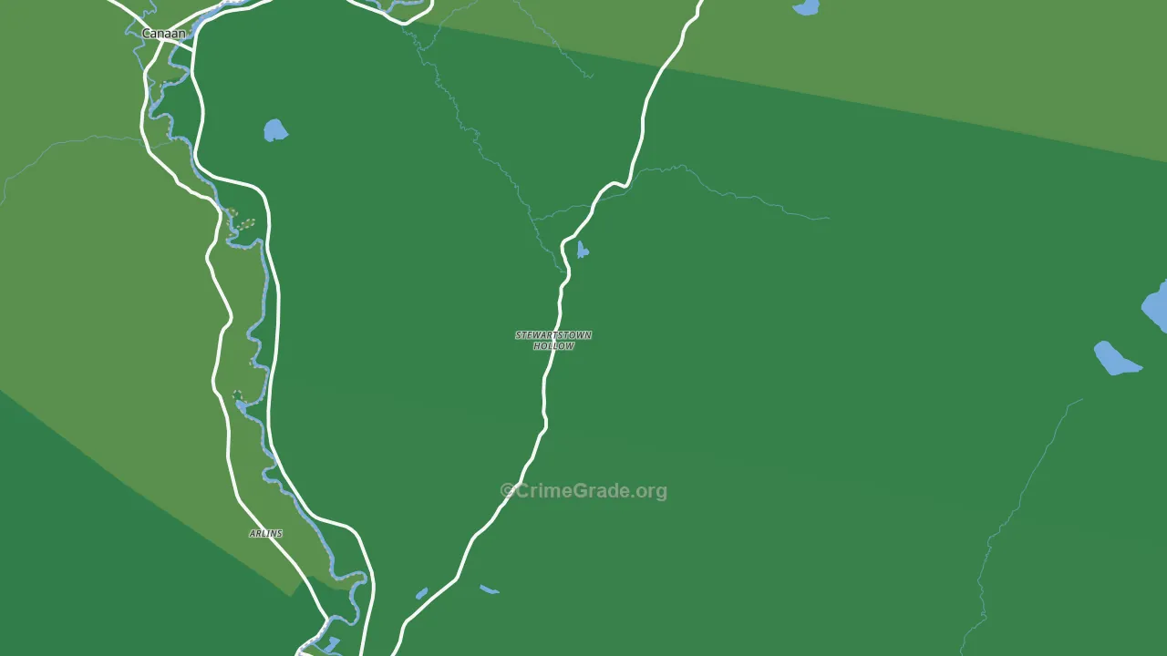 Stewartstown, NH Map of Vehicle Theft Rates