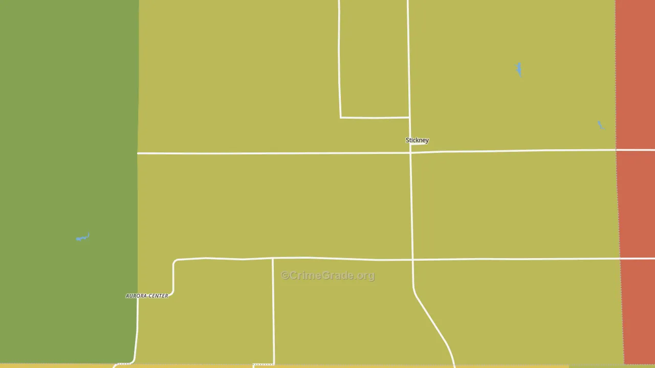 Stickney, SD Map of Vehicle Theft Rates