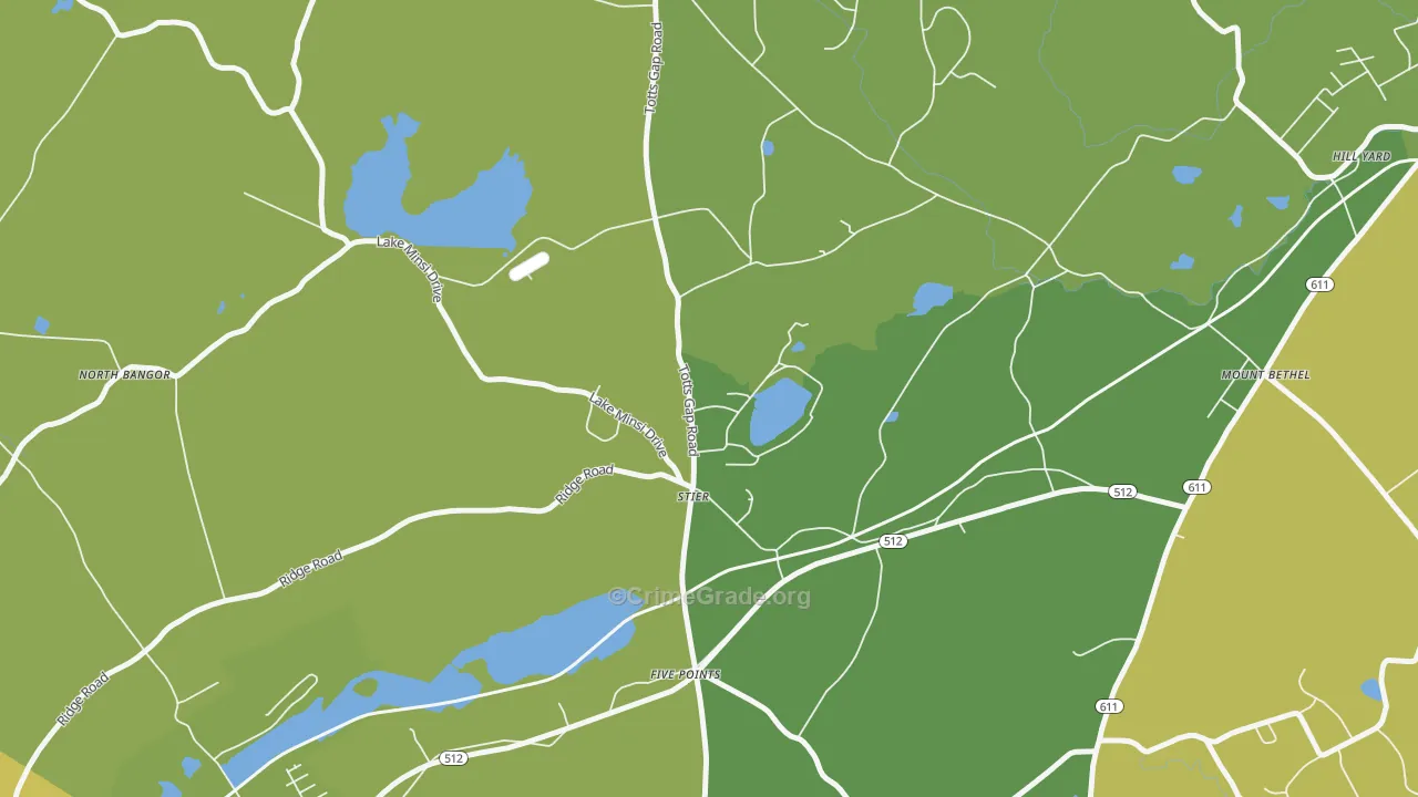 Stier, PA Map of Vehicle Theft Rates
