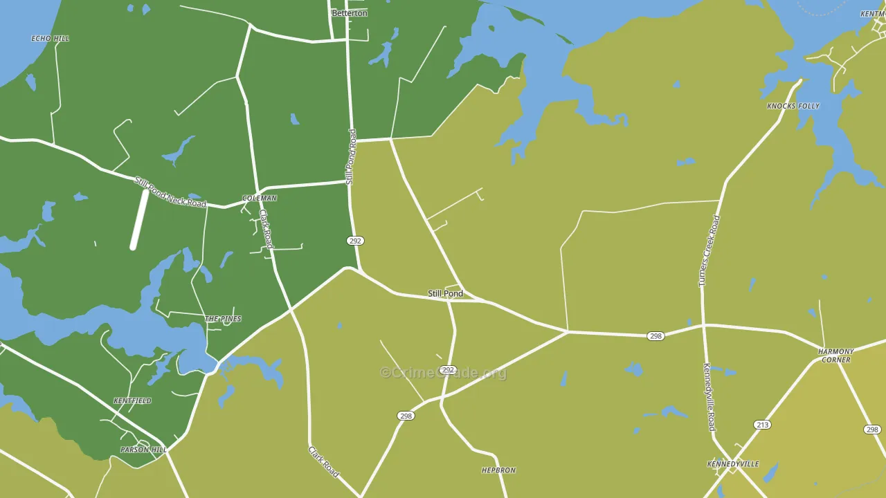 Still Pond, MD Map of Vehicle Theft Rates