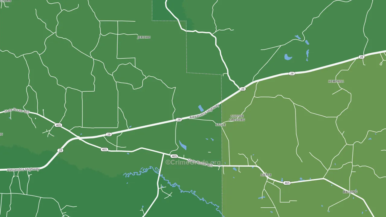 Stille, LA Map of Vehicle Theft Rates
