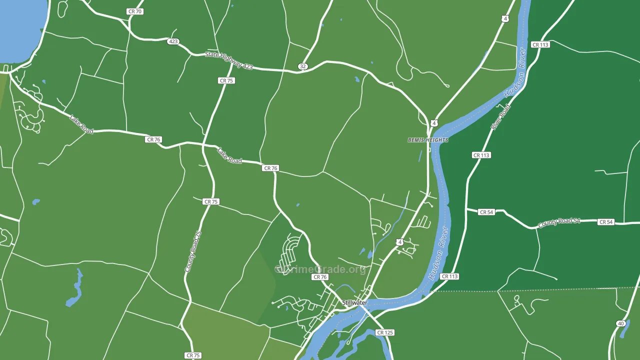Stillwater, NY Map of Vehicle Theft Rates