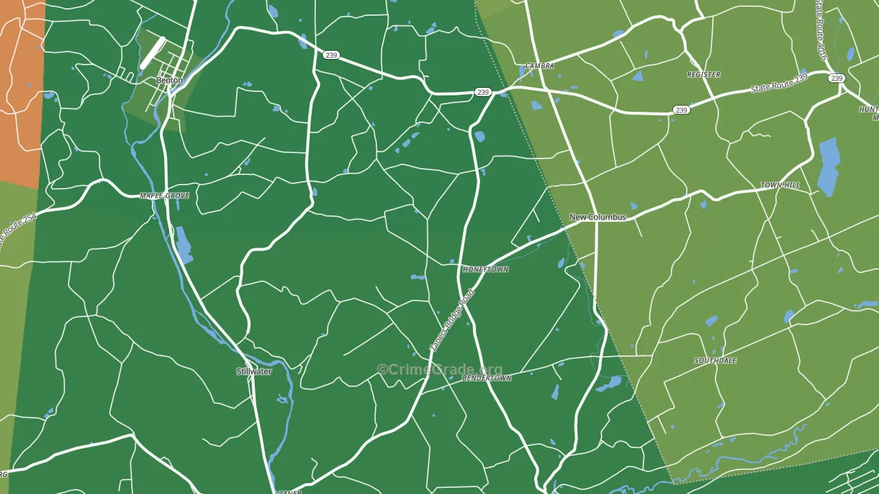 Stillwater, PA Map of Vehicle Theft Rates