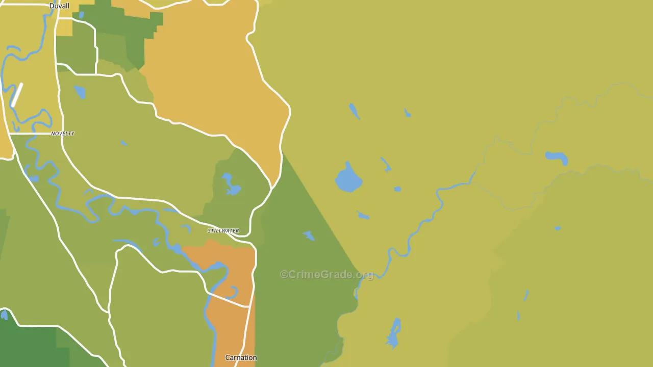Stillwater, WA Map of Vehicle Theft Rates