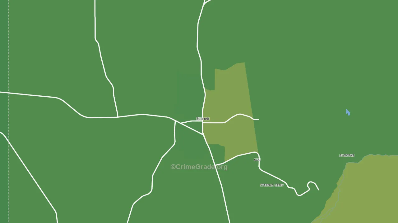 Stinnett, TX Map of Vehicle Theft Rates