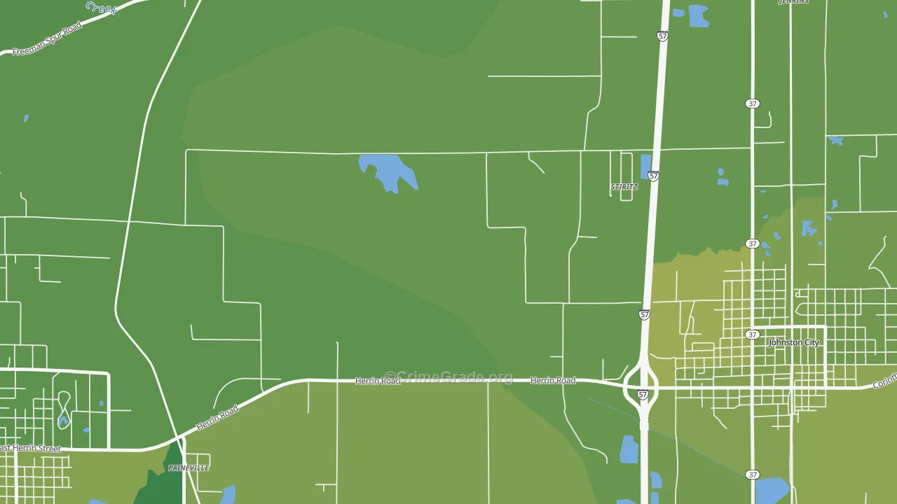 Stiritz, IL Map of Vehicle Theft Rates