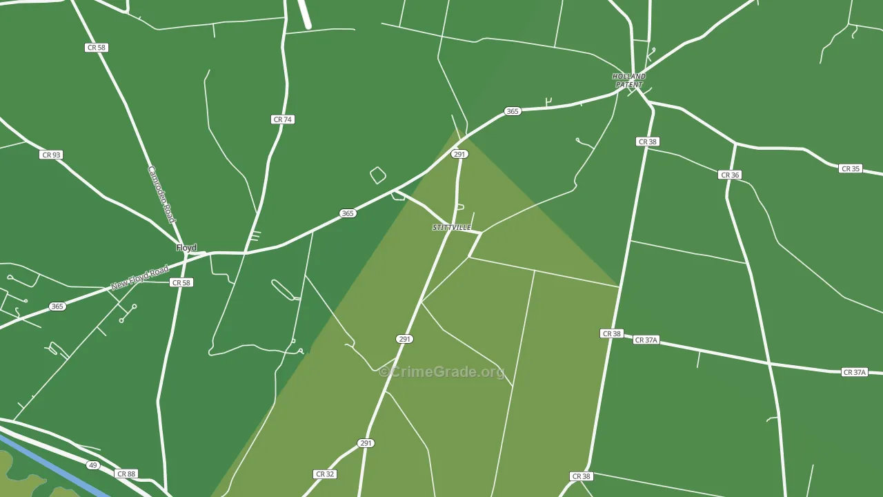 Stittville, NY Map of Vehicle Theft Rates