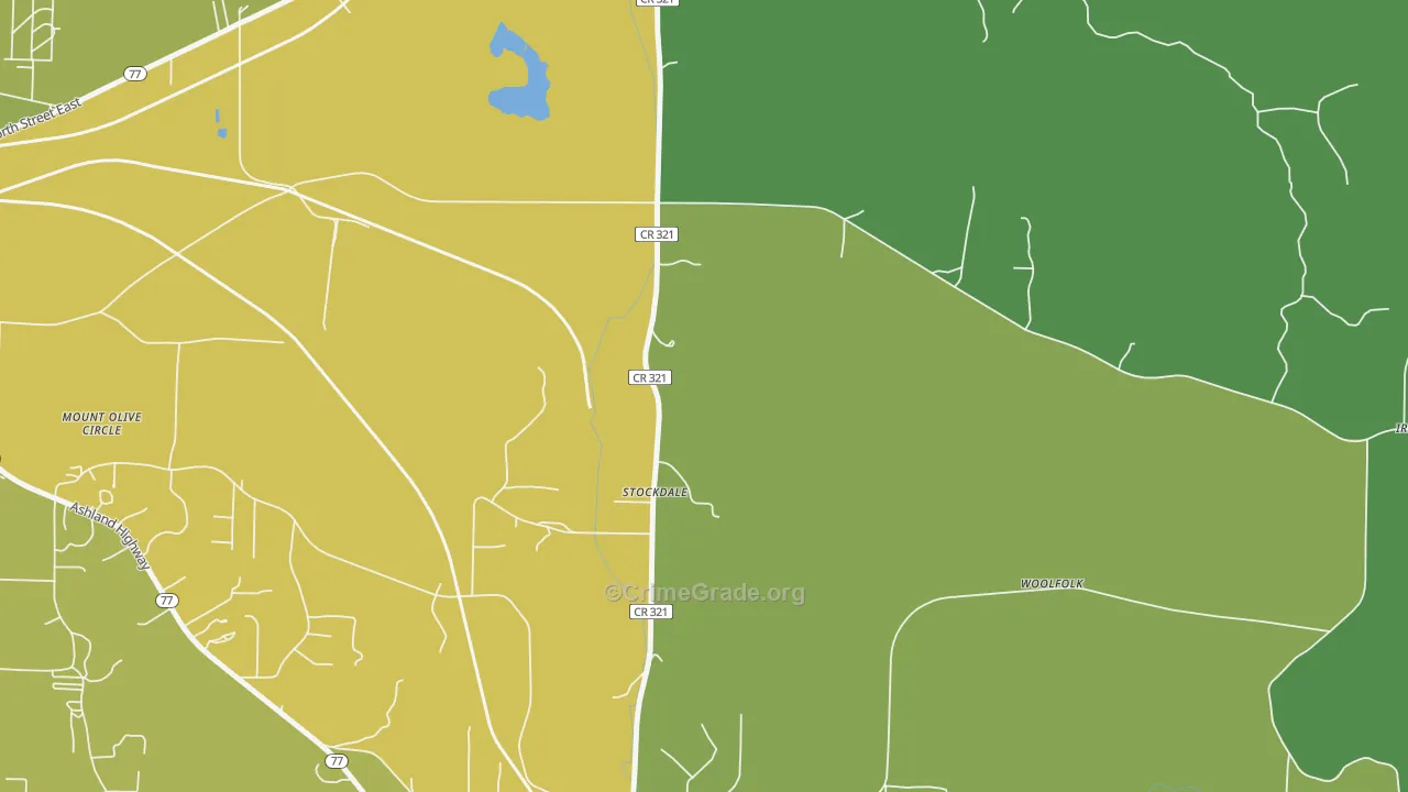 Stockdale, AL Map of Vehicle Theft Rates