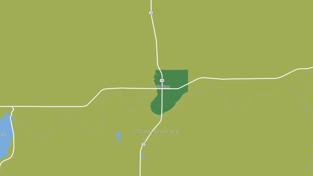 Stockton, KS Map of Vehicle Theft Rates