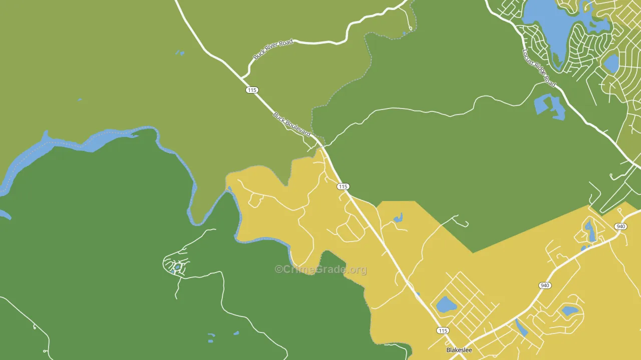 Stoddartsville, PA Map of Vehicle Theft Rates