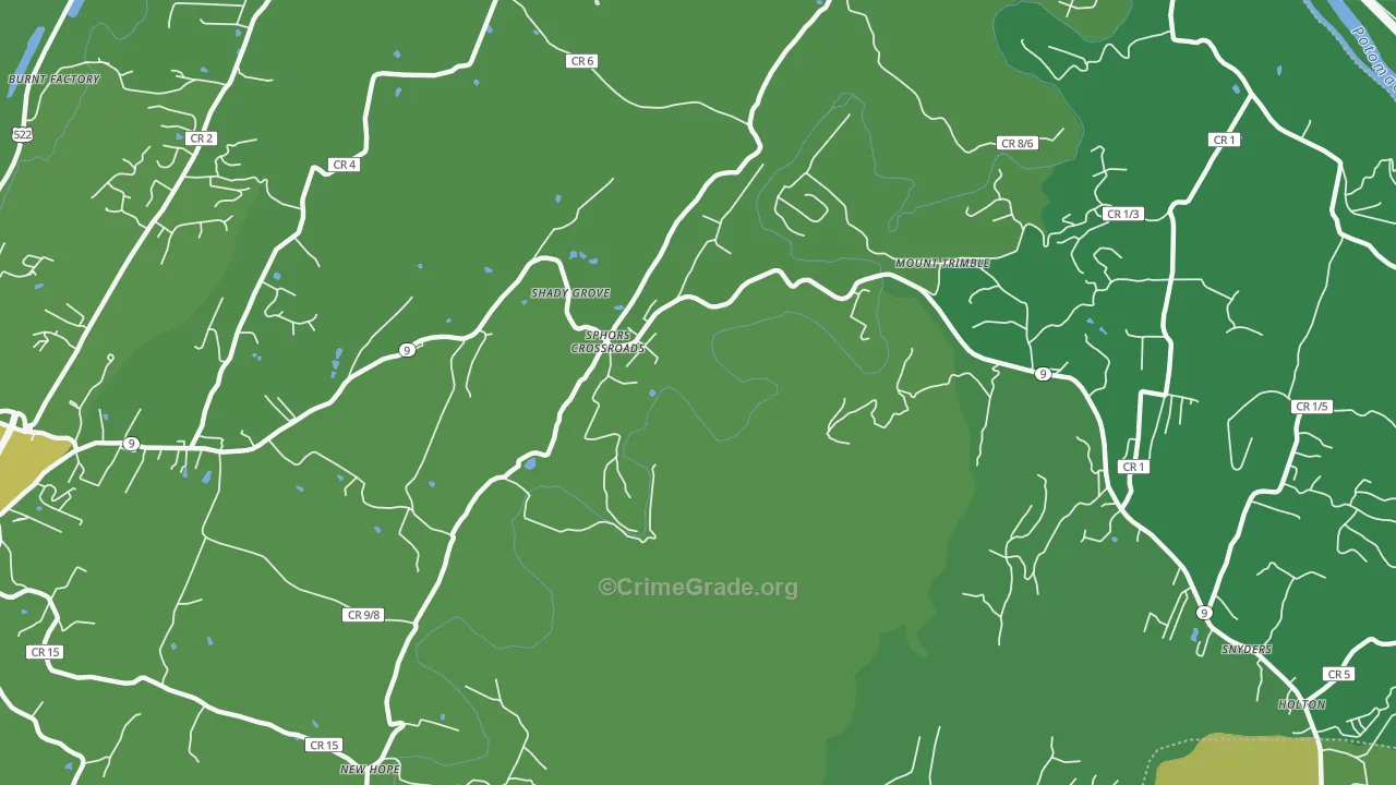 Stohrs Crossroads, WV Map of Vehicle Theft Rates