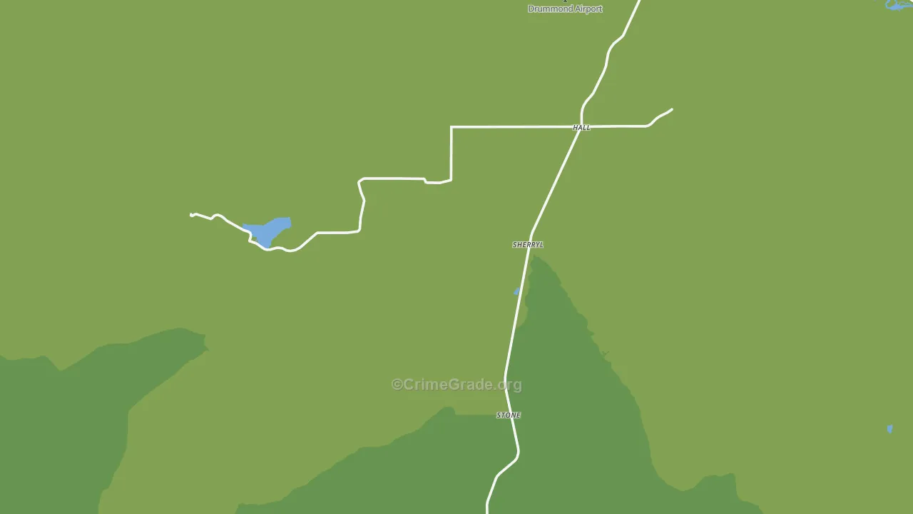 Stone, MT Map of Vehicle Theft Rates