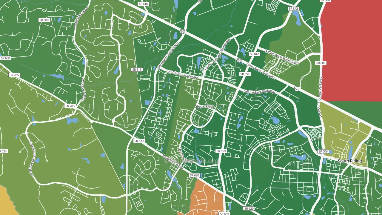 Stone Ridge, VA Map of Vehicle Theft Rates