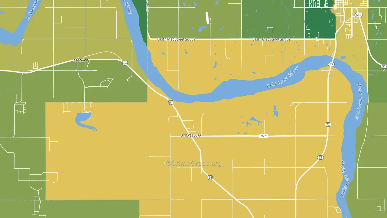Stonebluff, OK Map of Vehicle Theft Rates