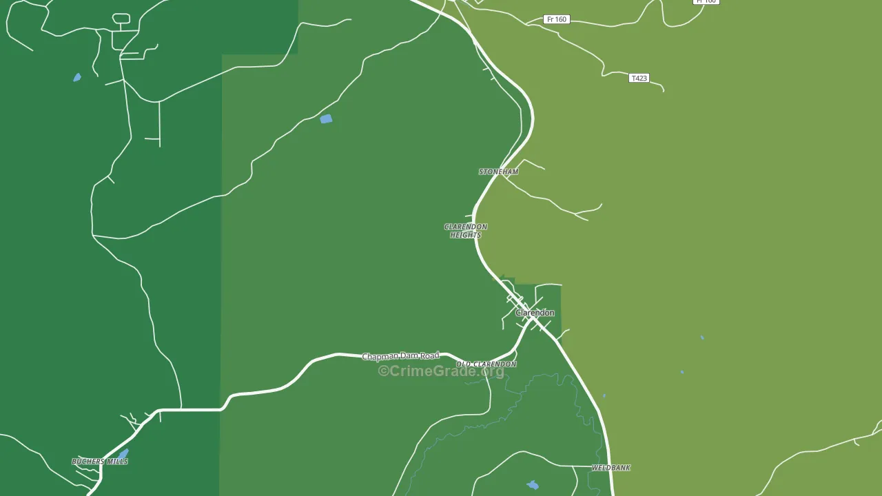 Stoneham, PA Map of Vehicle Theft Rates