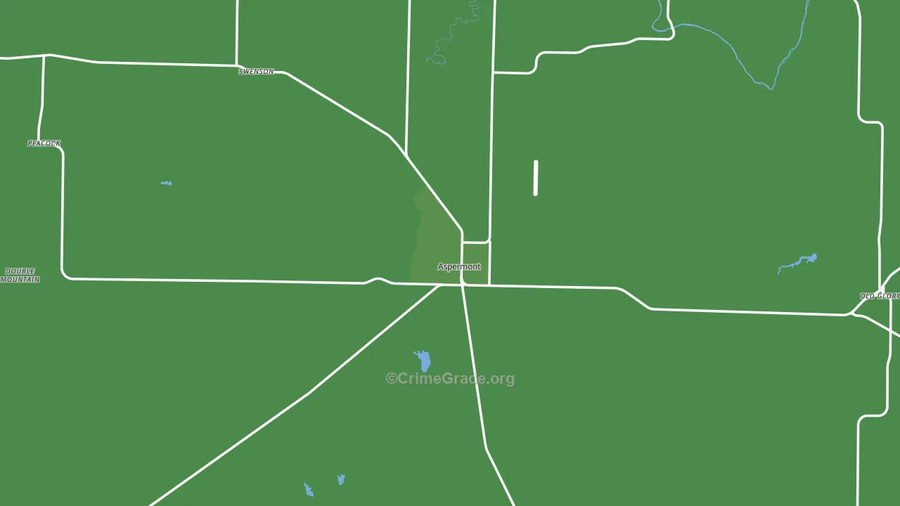 Stonewall County, TX Map of Vehicle Theft Rates