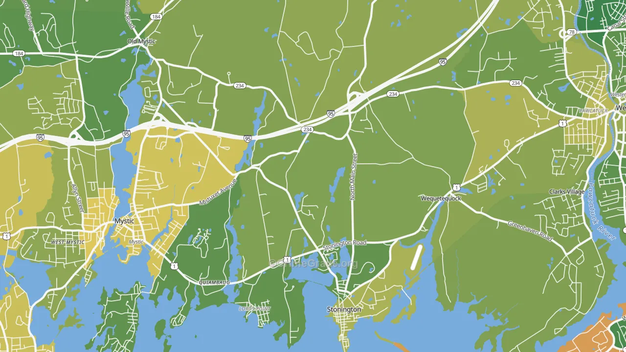 Stonington, CT Map of Vehicle Theft Rates