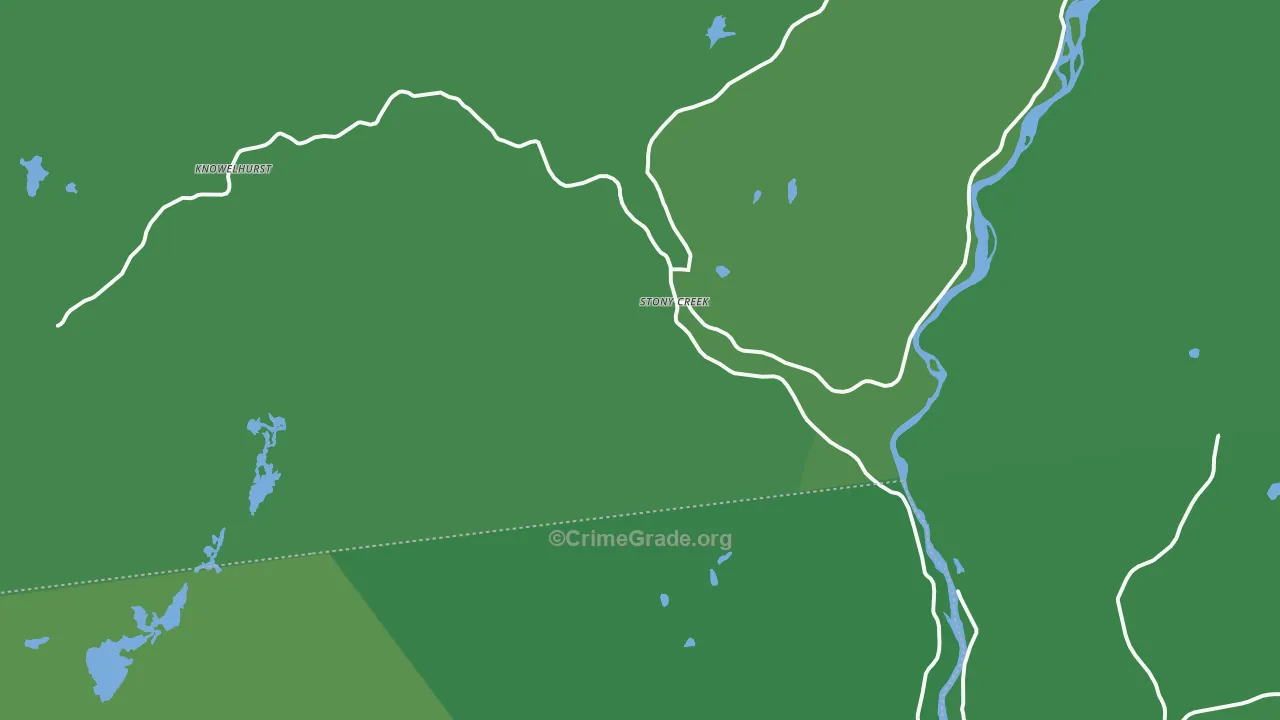 Stony Creek, NY Map of Vehicle Theft Rates
