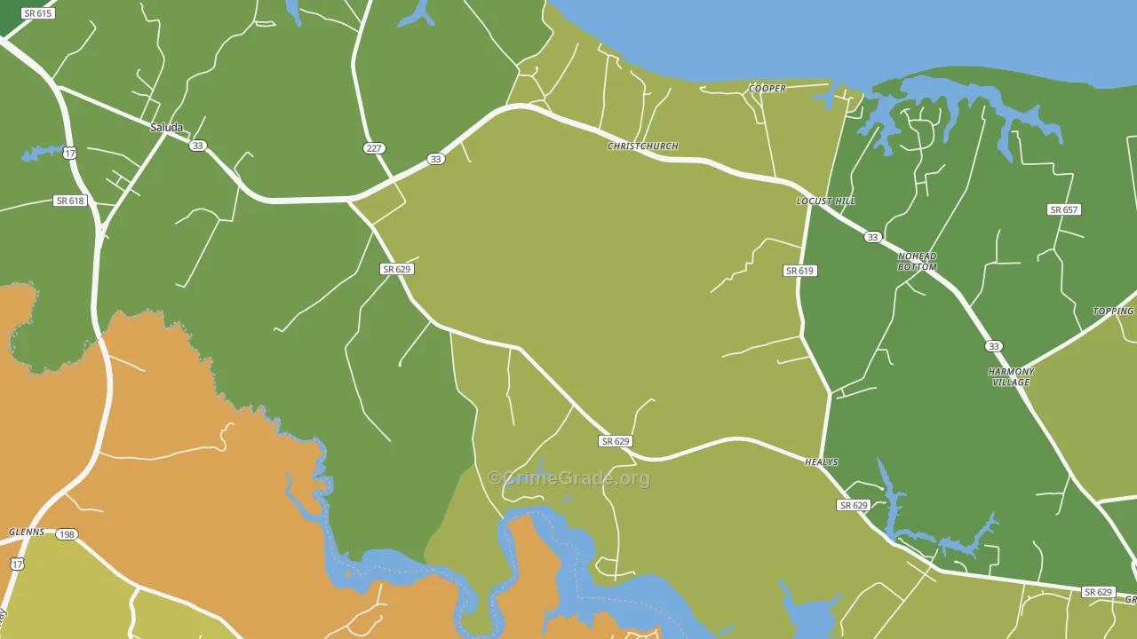 Stormont, VA Map of Vehicle Theft Rates