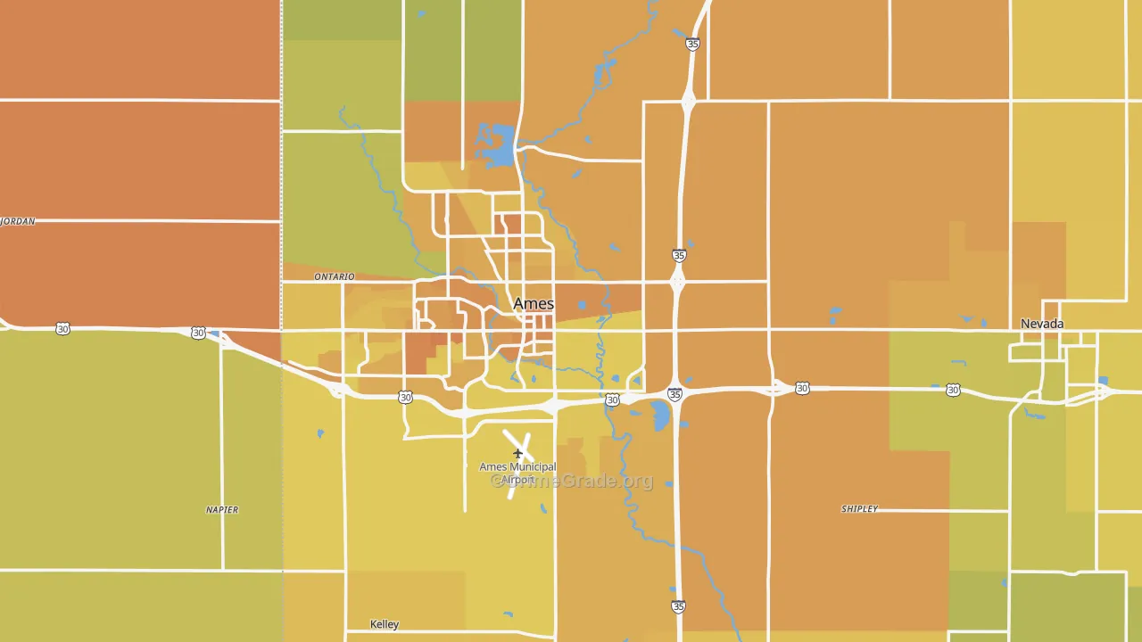 Story County, IA Map of Vehicle Theft Rates