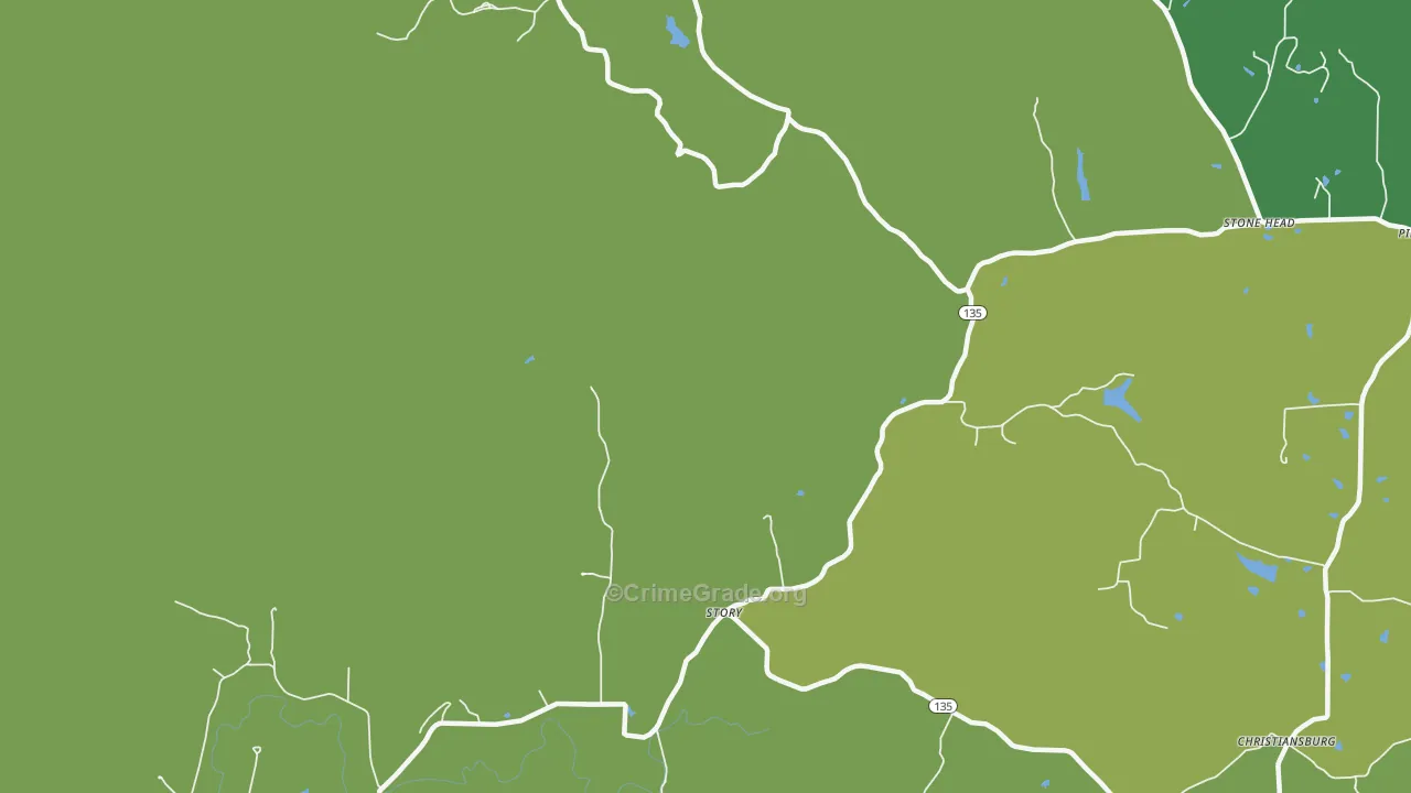 Story, IN Map of Vehicle Theft Rates