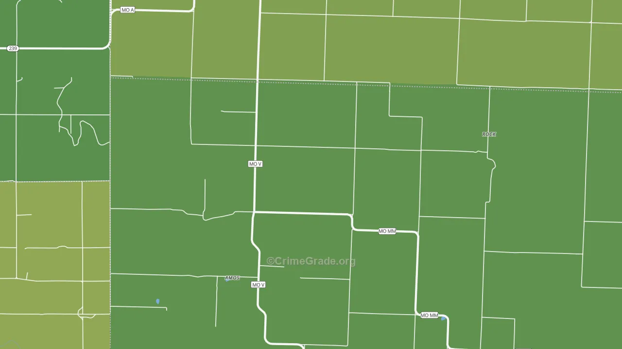 Stotesbury, MO Map of Vehicle Theft Rates