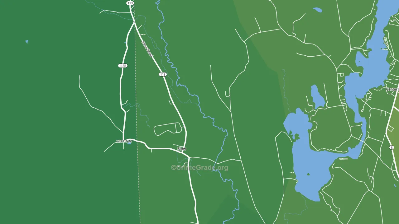 Stow, ME Map of Vehicle Theft Rates