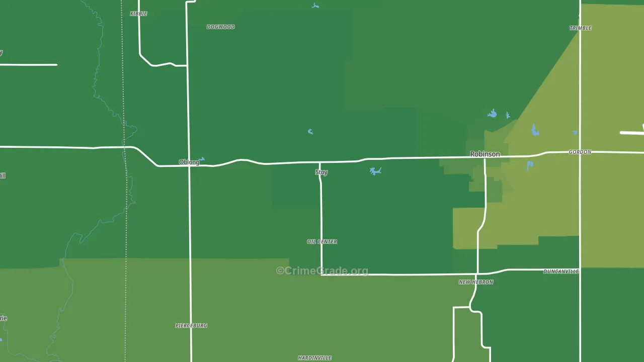 Stoy, IL Map of Vehicle Theft Rates