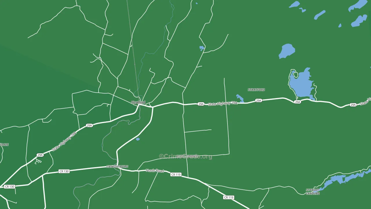 Stratford, NY Map of Vehicle Theft Rates