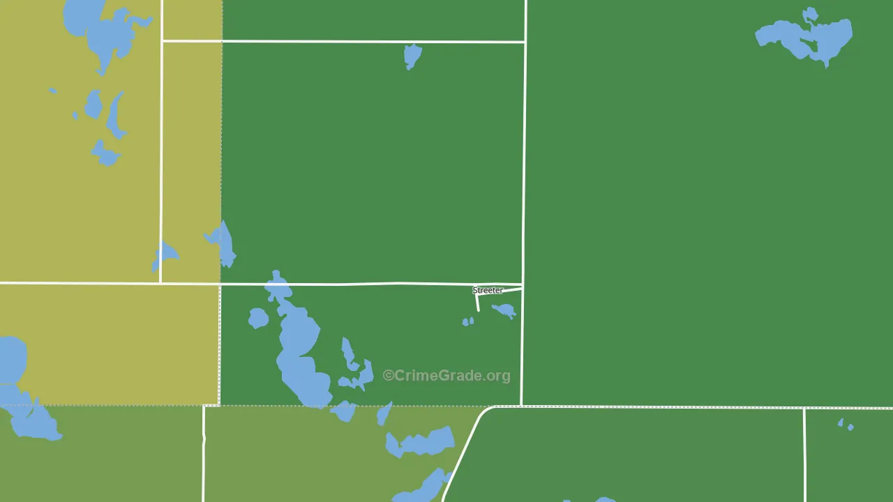 Streeter, ND Map of Vehicle Theft Rates