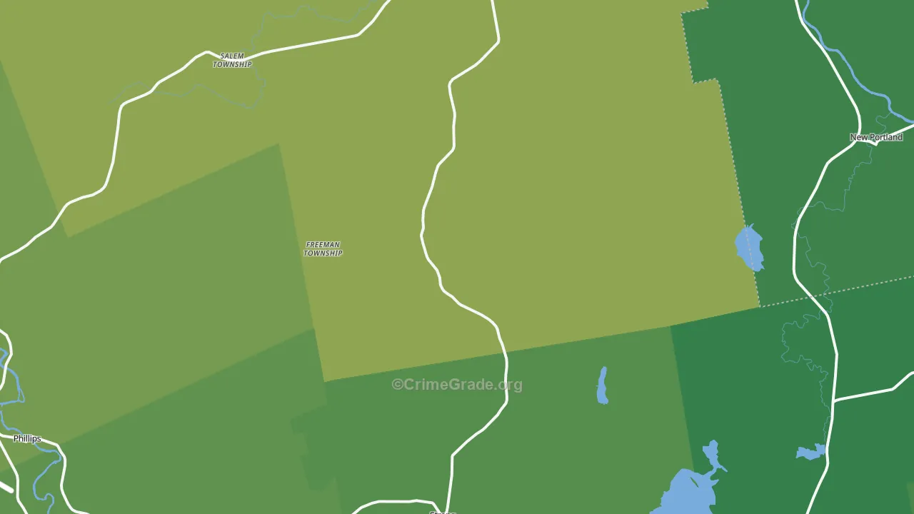 Strong, ME Map of Vehicle Theft Rates