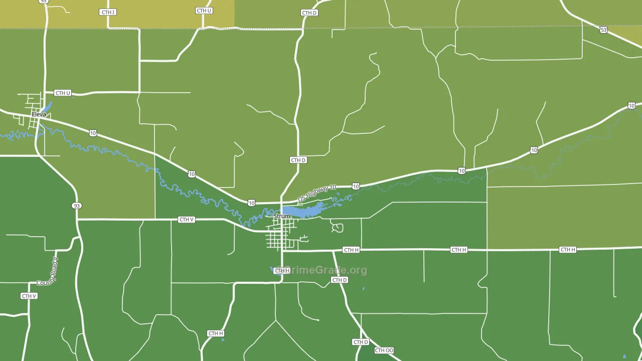 Strum, WI Map of Vehicle Theft Rates