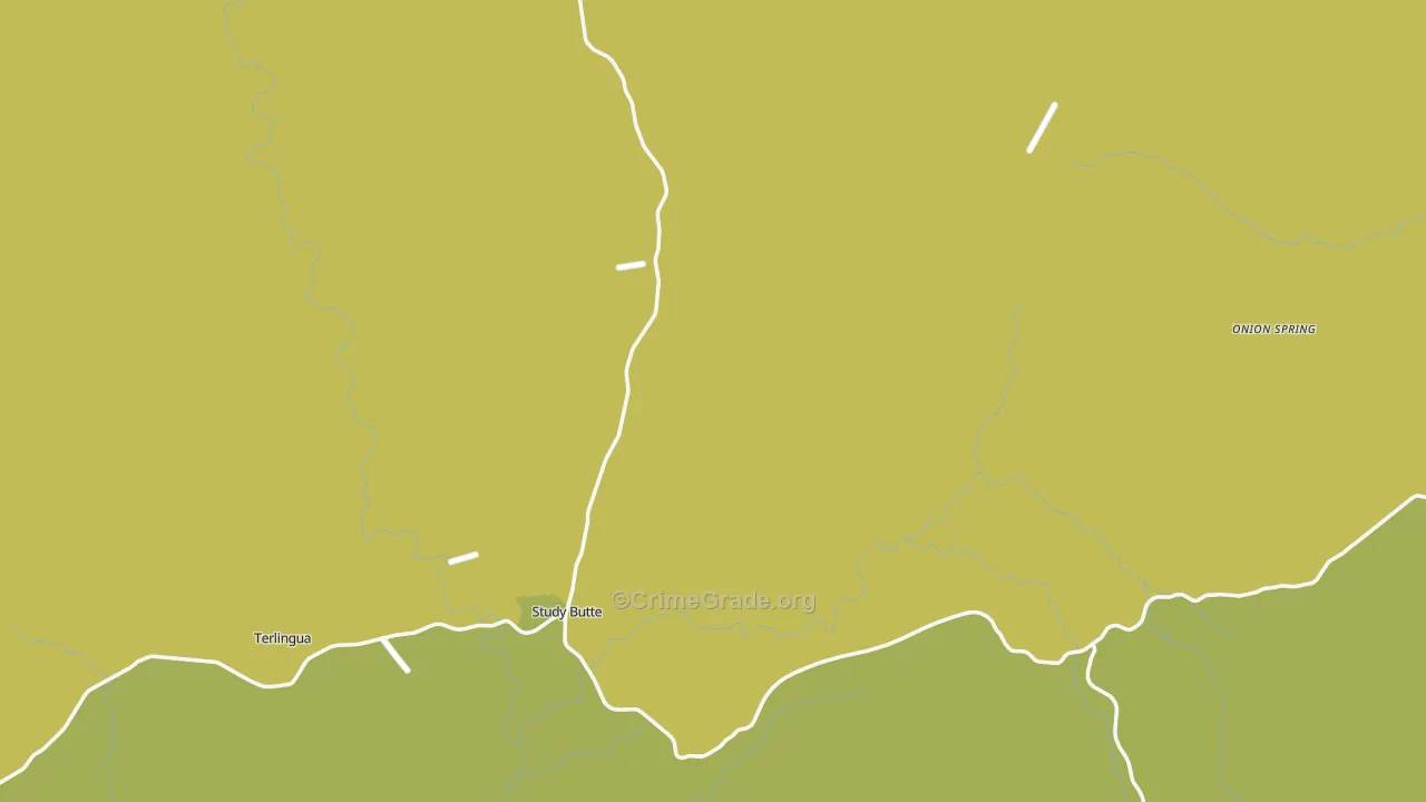 Study Butte, TX Map of Vehicle Theft Rates