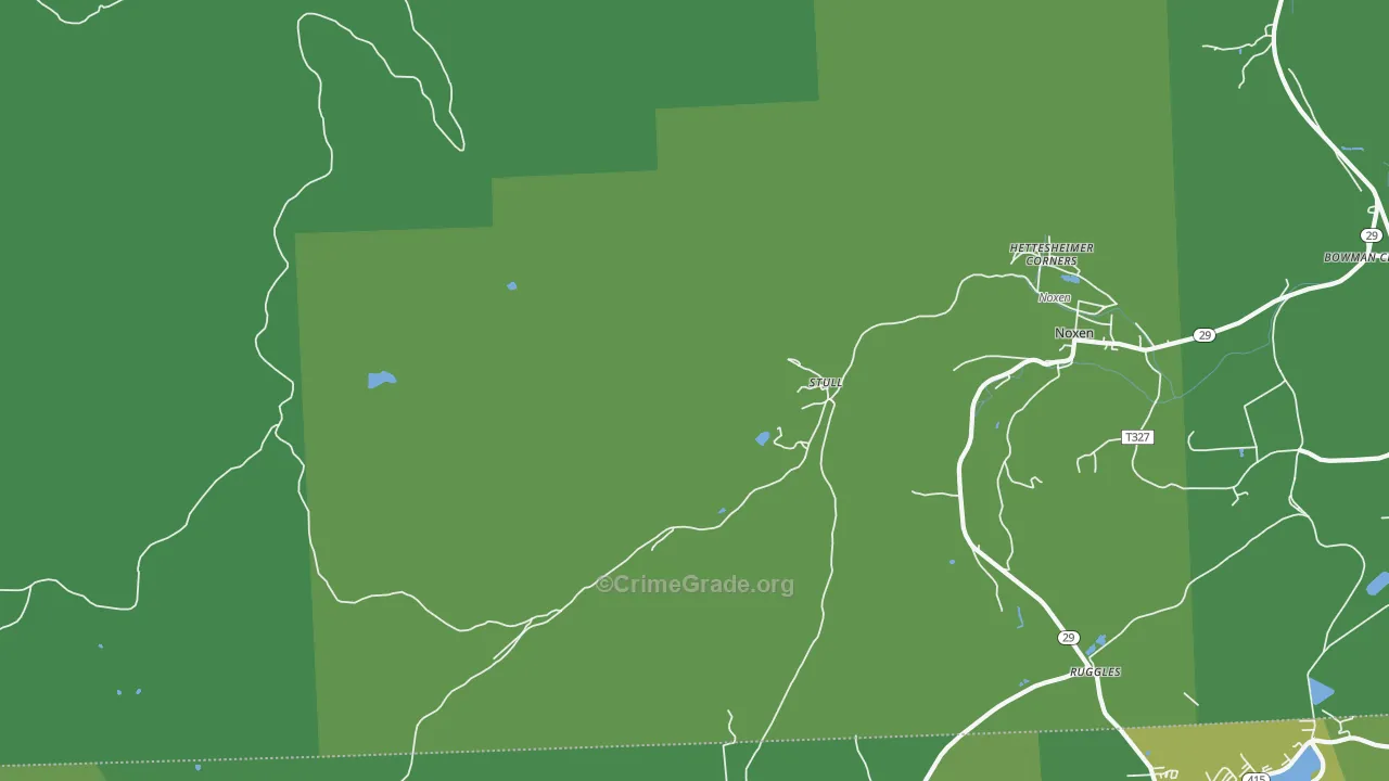 Stull, PA Map of Vehicle Theft Rates