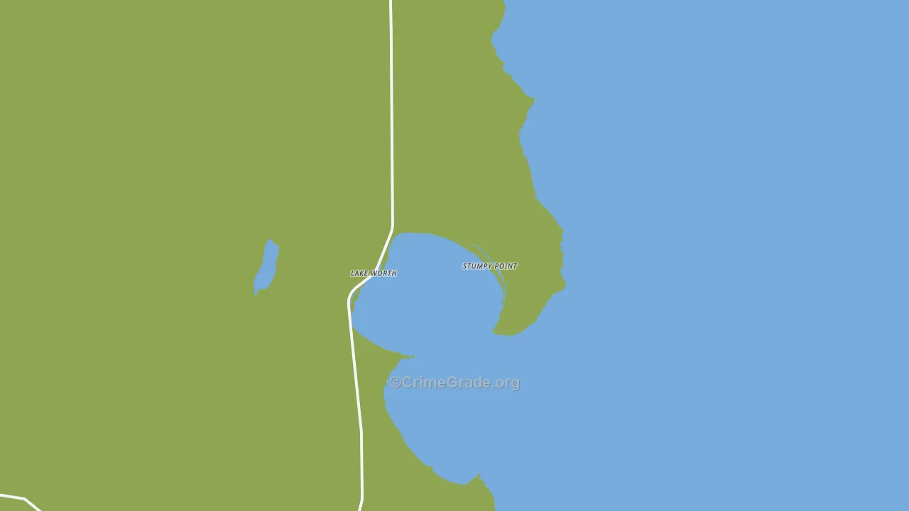 Stumpy Point, NC Map of Vehicle Theft Rates