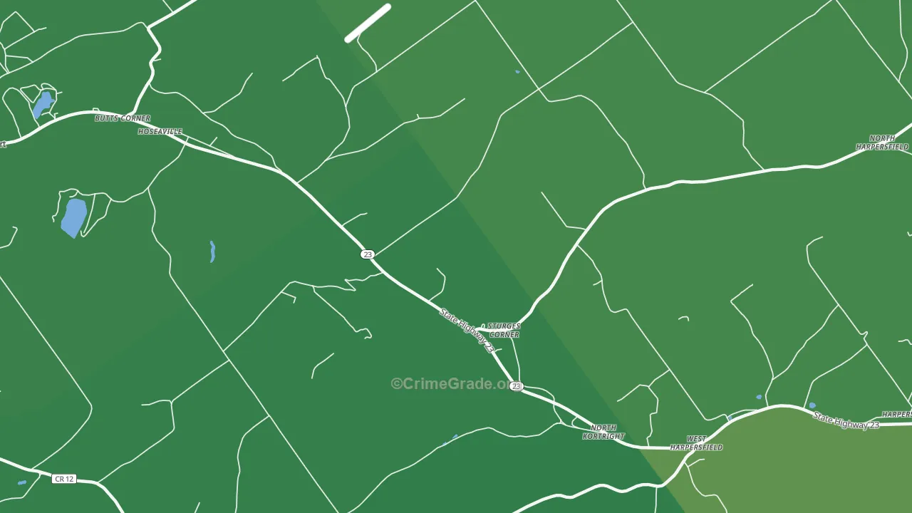 Sturges Corner, NY Map of Vehicle Theft Rates