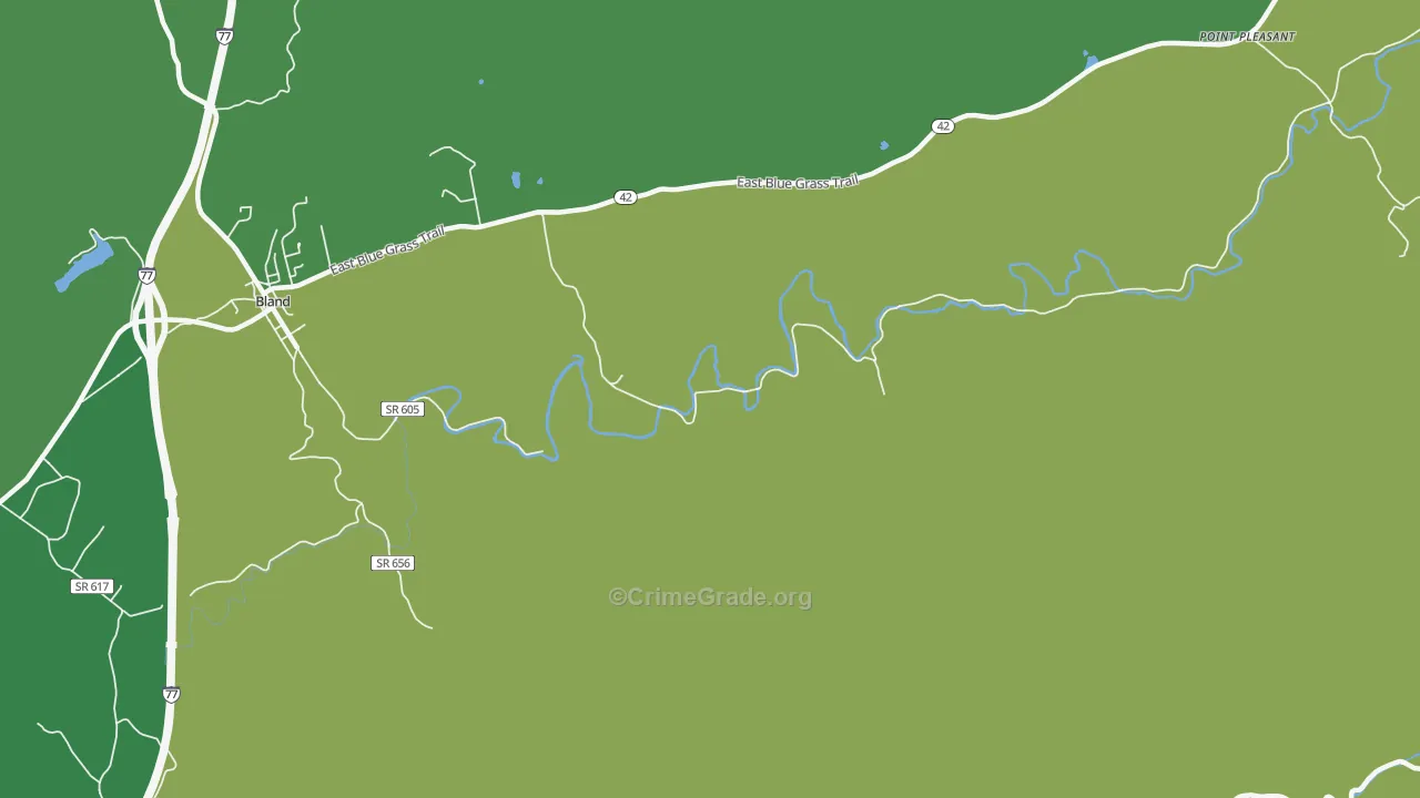Suiter, VA Map of Vehicle Theft Rates