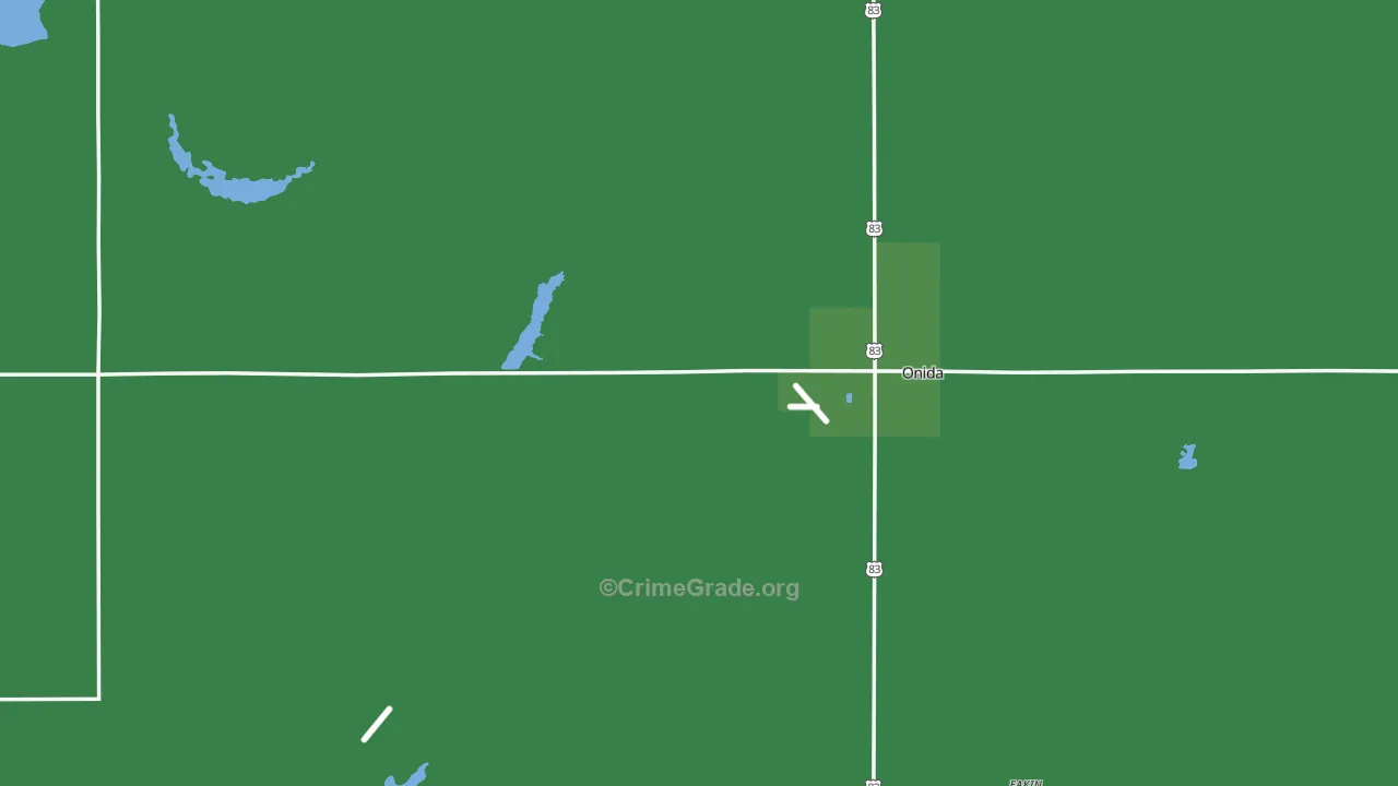 Sully County, SD Map of Vehicle Theft Rates