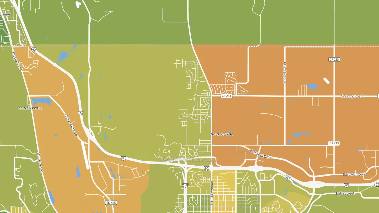 Sulphur, SD Map of Vehicle Theft Rates