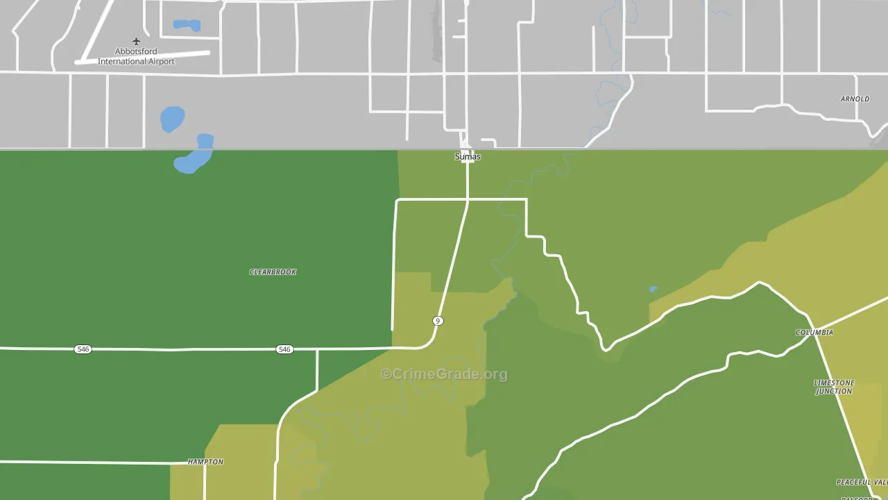 Sumas, WA Map of Vehicle Theft Rates