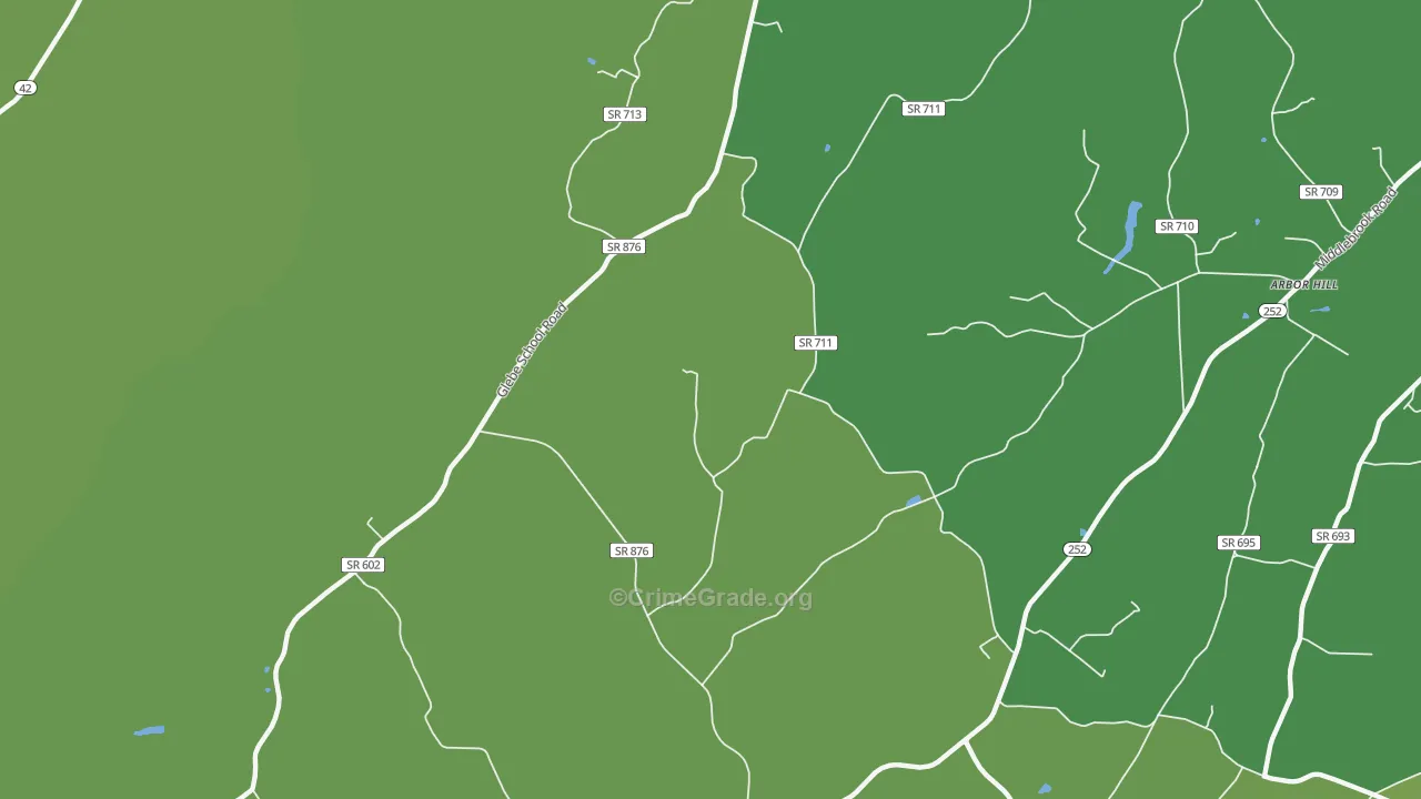 Summerdean, VA Map of Vehicle Theft Rates