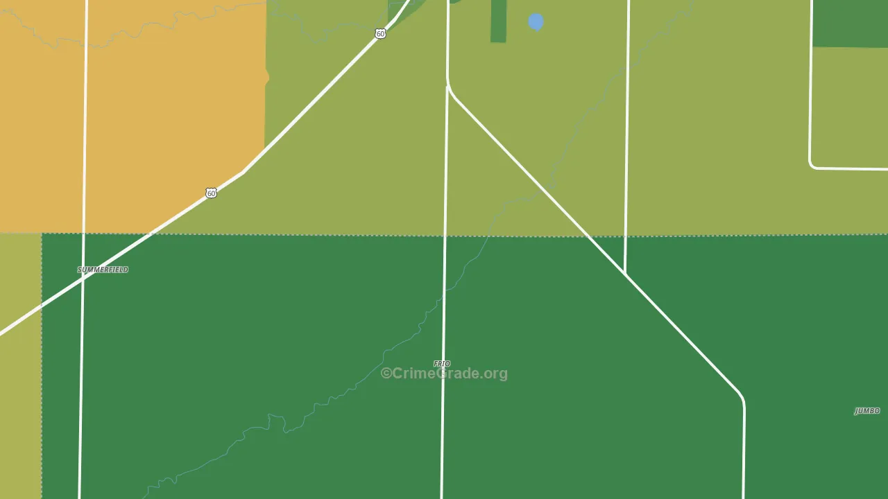 Summerfield, TX Map of Vehicle Theft Rates