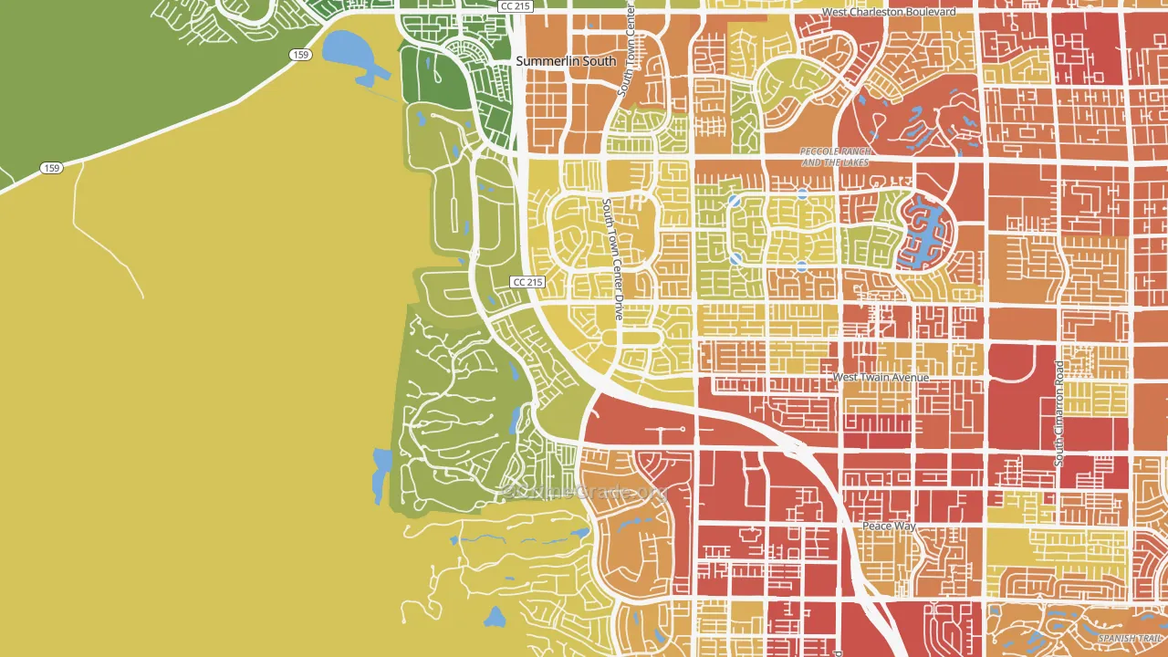 Summerlin South, NV Map of Vehicle Theft Rates