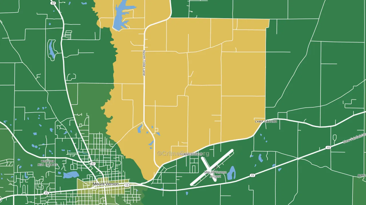 Summersville, IL Map of Vehicle Theft Rates