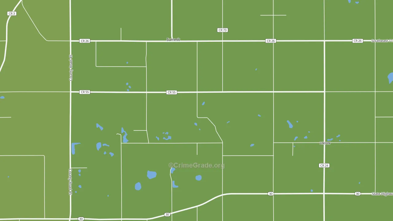 Summit, MN Map of Vehicle Theft Rates