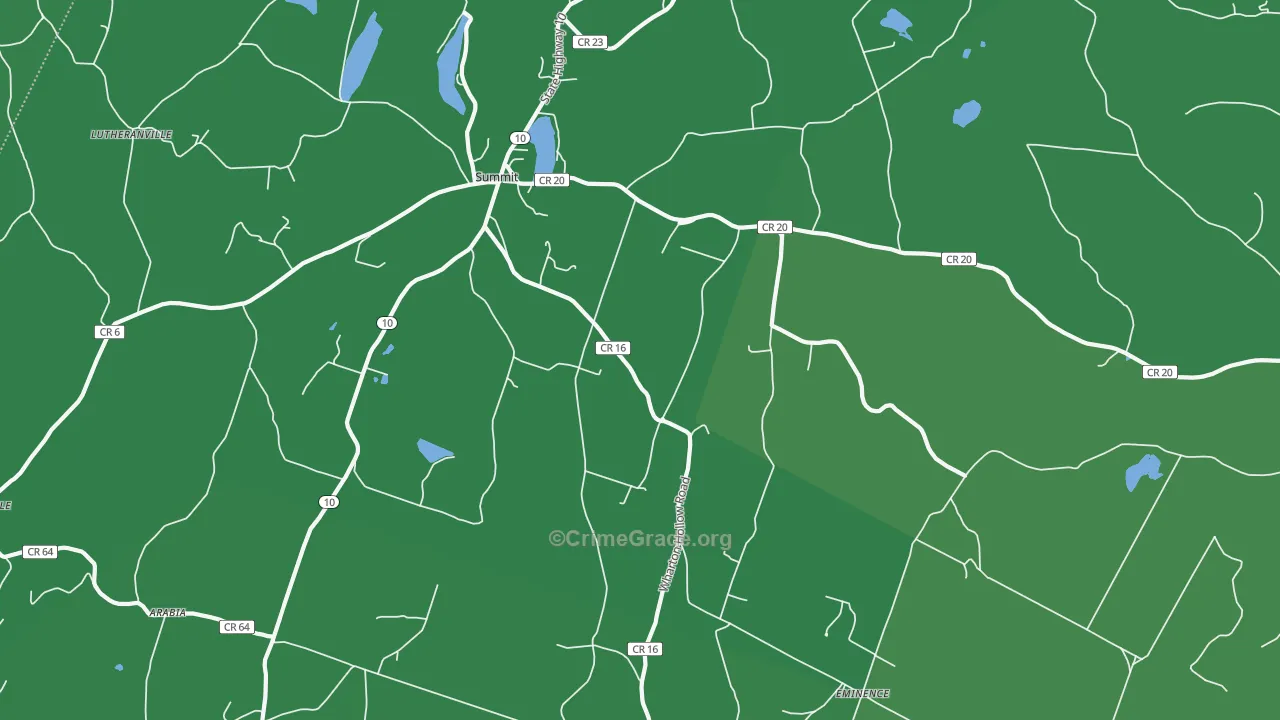 Summit, NY Map of Vehicle Theft Rates