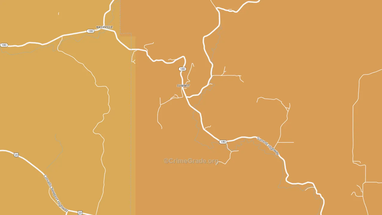 Summit, OR Map of Vehicle Theft Rates