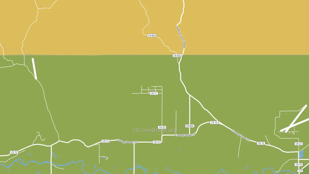 Summitville, CO Map of Vehicle Theft Rates