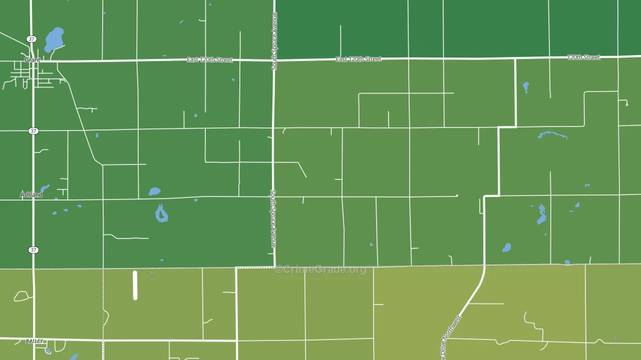 Sun, MI Map of Vehicle Theft Rates